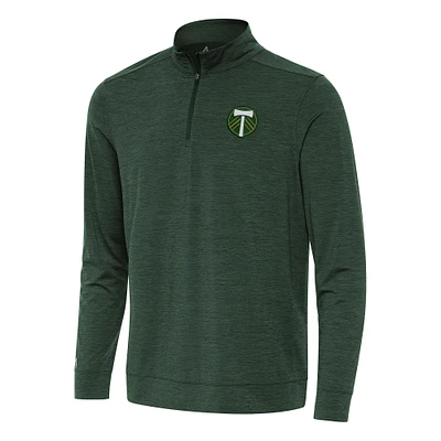 Men's Antigua Hunter Green Portland Timbers Bright Quarter-Zip Top