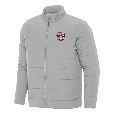 Men's Antigua Gray New York Red Bulls Swelter Full-Zip Jacket