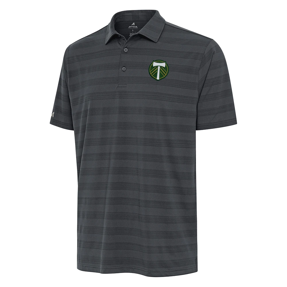 Men's Antigua Charcoal Portland Timbers Tunnel Polo