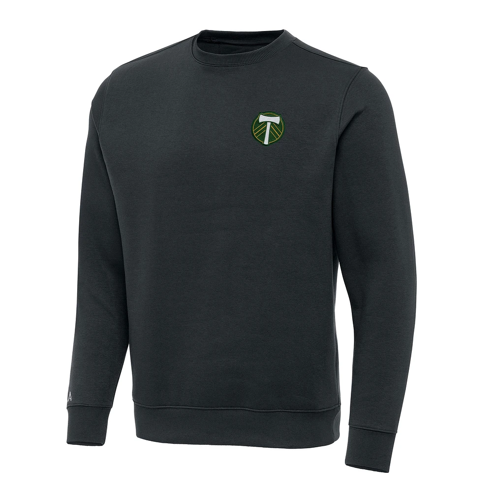 Men's Antigua Charcoal Portland Timbers Victory Pullover Sweatshirt