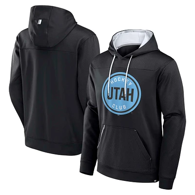 Men's Fanatics Black Utah Hockey Club Defender Pullover Hoodie