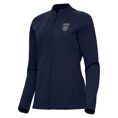 Women's Antigua Navy San Diego FC Regard Full-Zip Jacket
