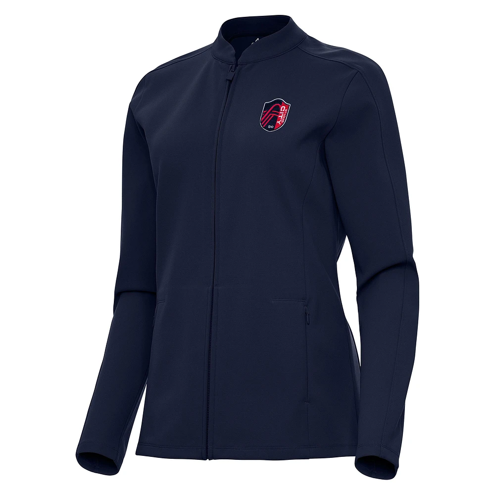 Women's Antigua Navy St. Louis City SC Regard Full-Zip Jacket