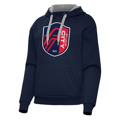 Women's Antigua Navy St. Louis City SC Victory Pullover Hoodie