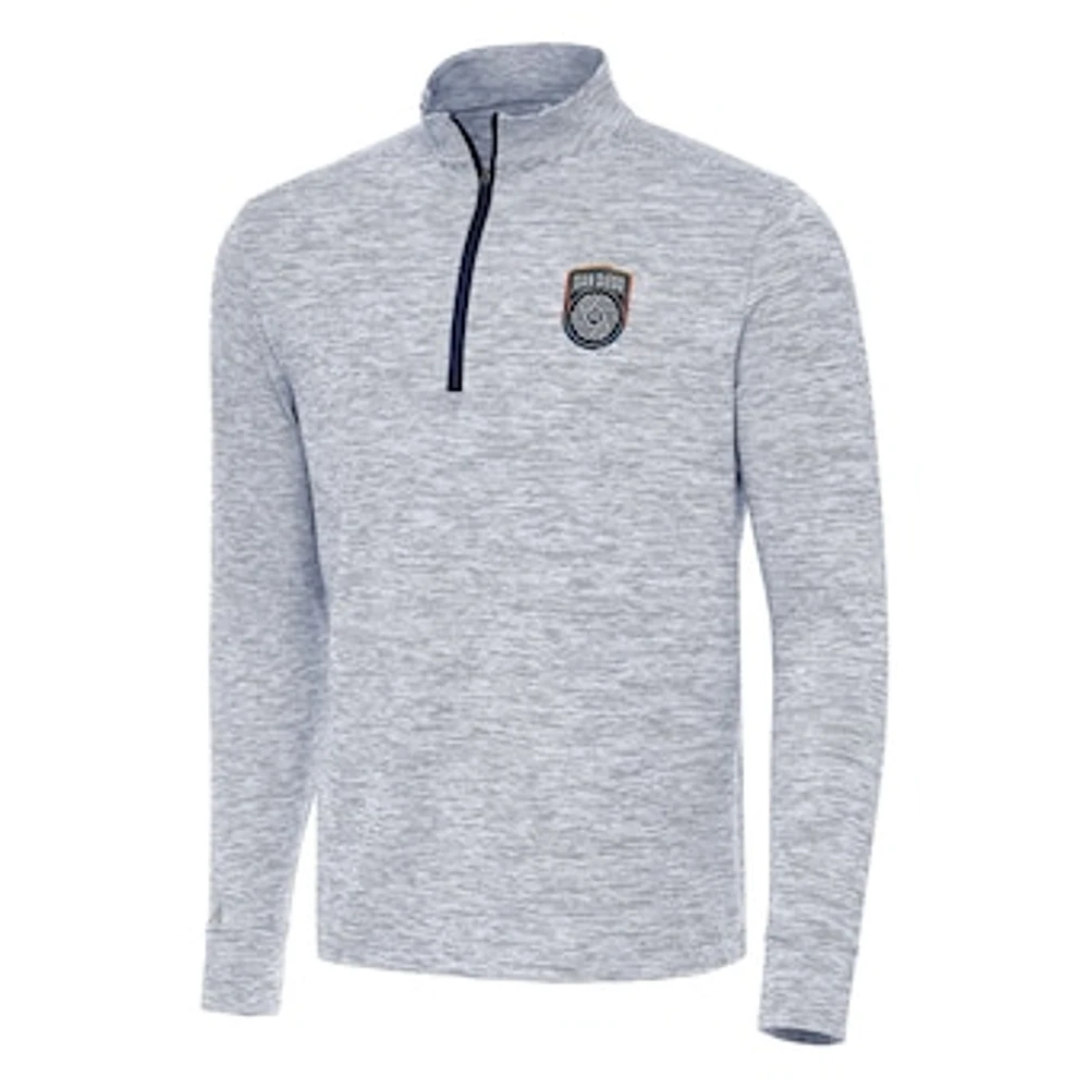 Men's Antigua Heather Navy/ San Diego FC Cause Quarter-Zip Top