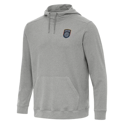Men's Antigua Heather Gray San Diego FC Cloud Pullover Hoodie