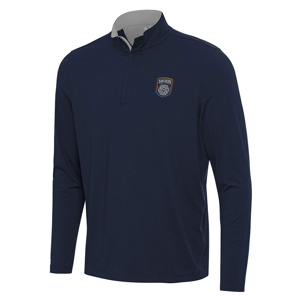 Men's Antigua Navy San Diego FC Content Quarter-Zip Jacket
