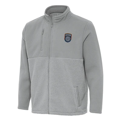 Men's Antigua Gray San Diego FC Daily Fused Full-Zip Jacket