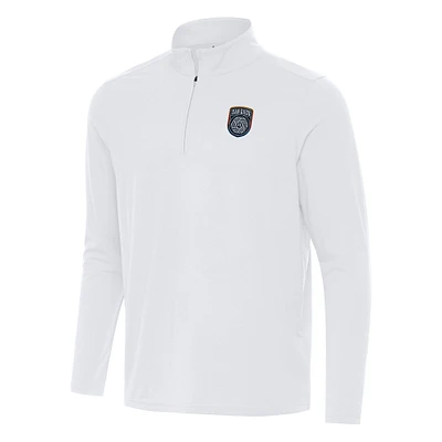 Men's Antigua White San Diego FC Intent Quarter-Zip Jacket