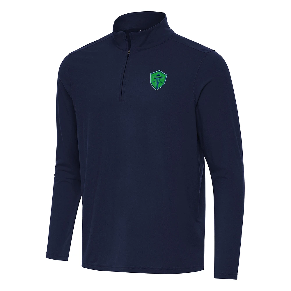 Men's Antigua Navy Seattle Sounders FC Intent Quarter-Zip Jacket