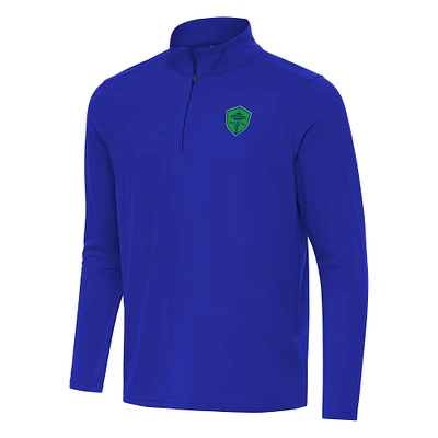 Men's Antigua Royal Seattle Sounders FC Intent Quarter-Zip Jacket