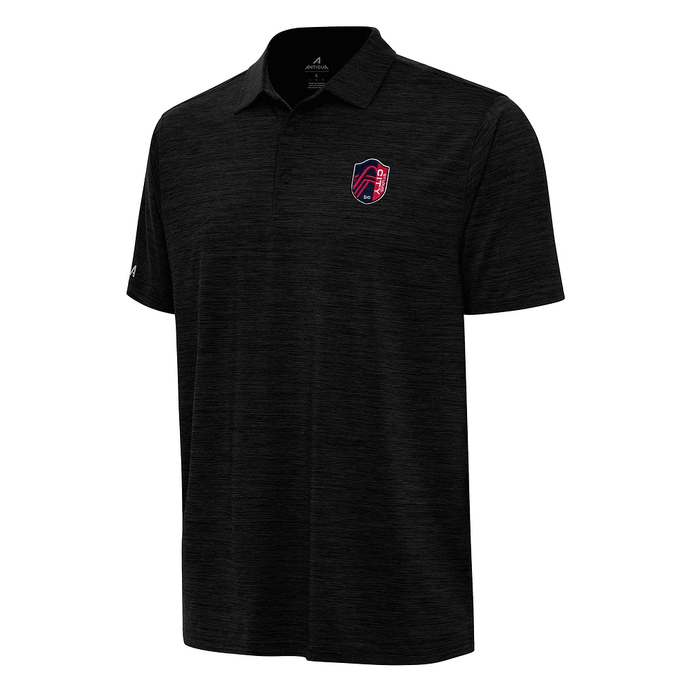 Men's Antigua Heather Black St. Louis City SC Layout Polo
