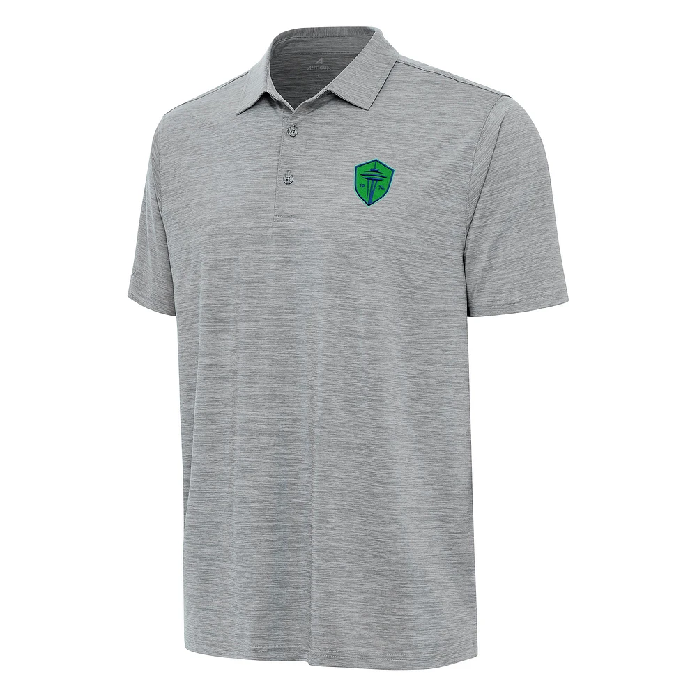 Men's Antigua Heather Gray Seattle Sounders FC Layout Polo