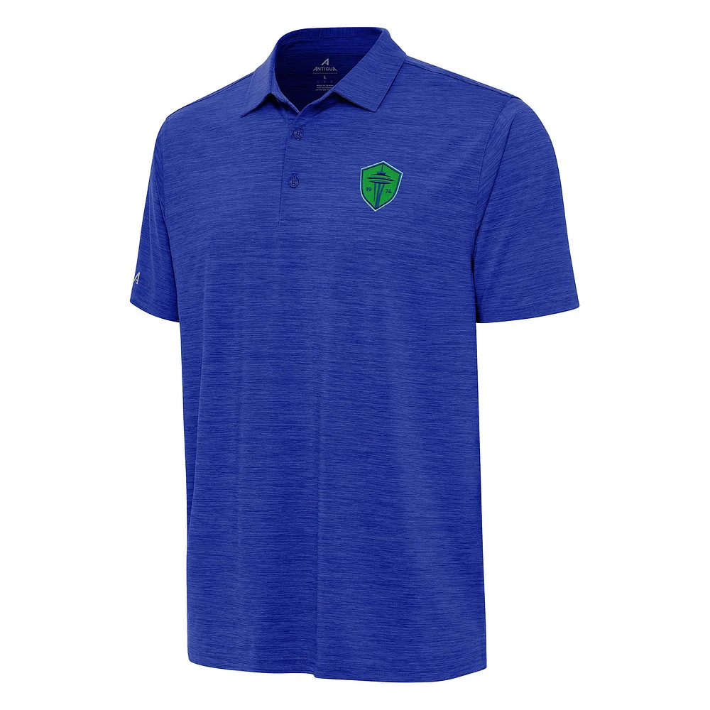 Men's Antigua Heather Blue Seattle Sounders FC Layout Polo