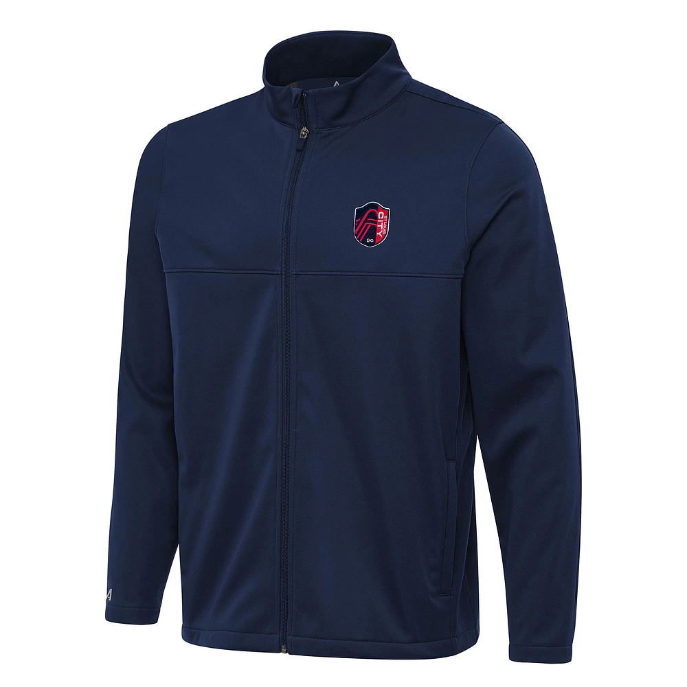 Men's Antigua Navy St. Louis City SC Links 2 Full-Zip Golf Jacket