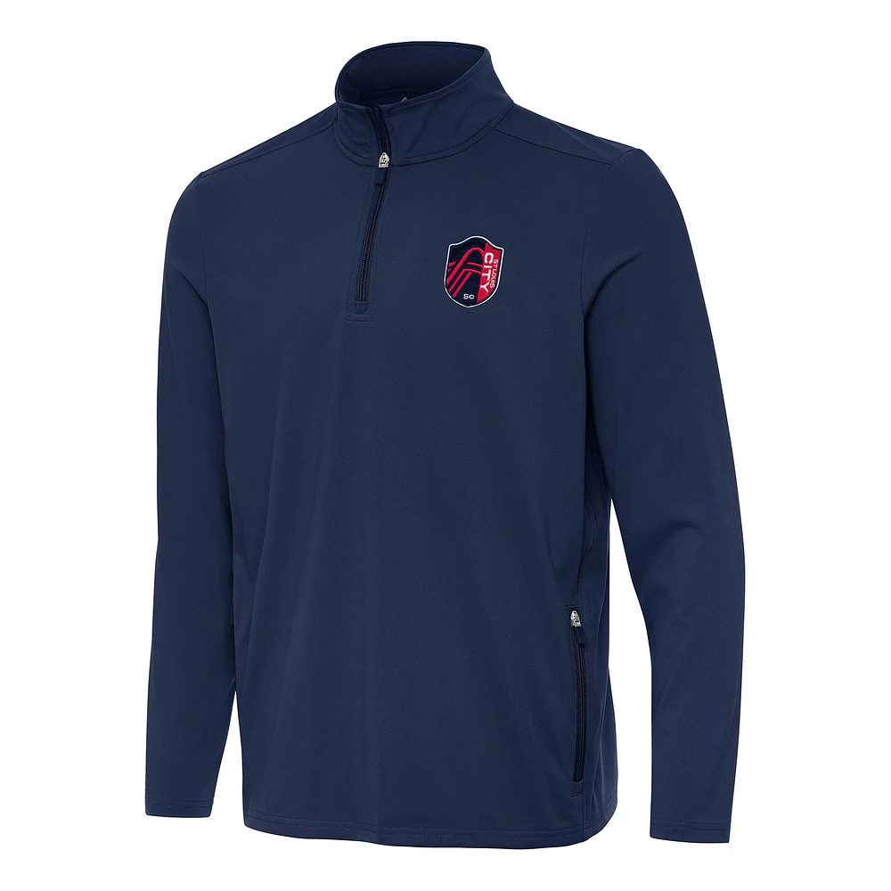 Men's Antigua Navy St. Louis City SC Perilous Quarter-Zip Pullover Top