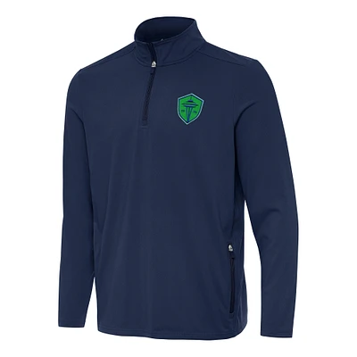 Men's Antigua Navy Seattle Sounders FC Perilous Quarter-Zip Pullover Top