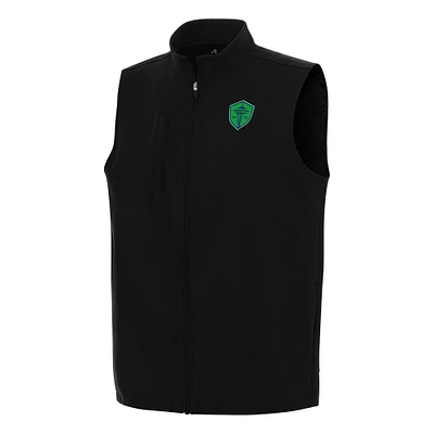 Men's Antigua Black Seattle Sounders FC Regard Full-Zip Vest