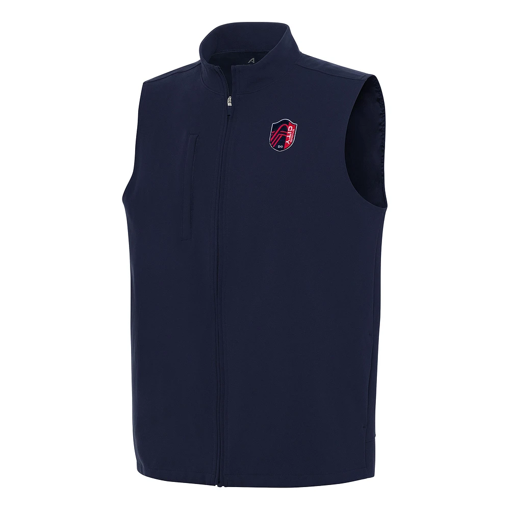 Men's Antigua Navy St. Louis City SC Regard Full-Zip Vest