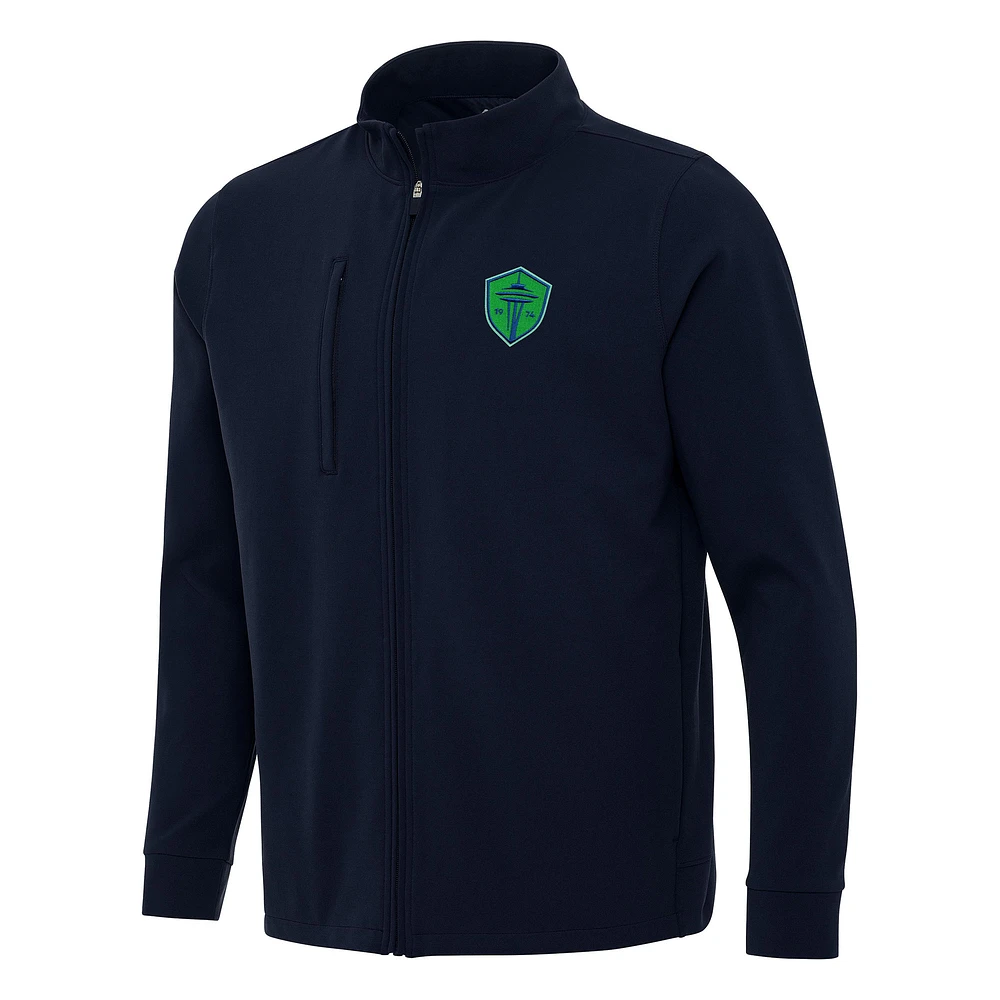 Men's Antigua Navy Seattle Sounders FC Regard Full-Zip Jacket