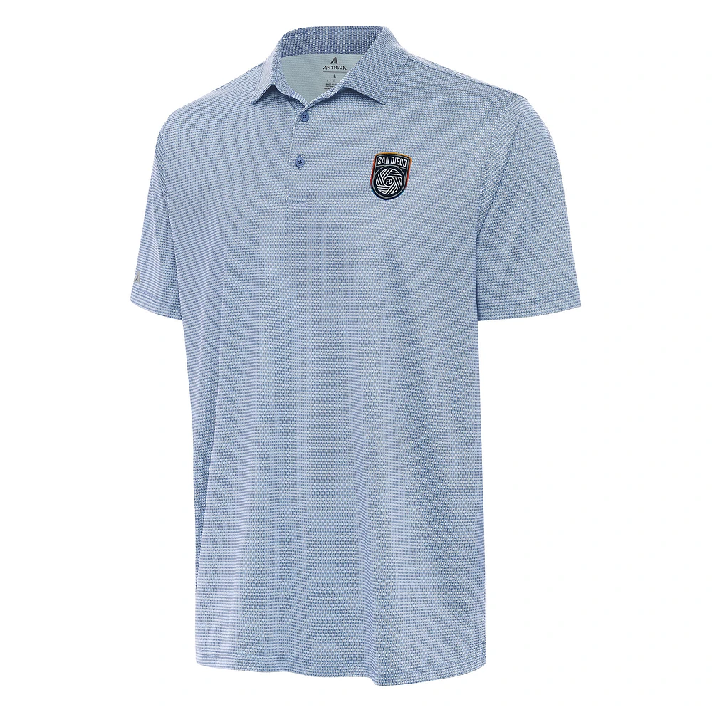 Men's Antigua White/Blue San Diego FC Rings Polo