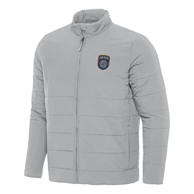 Men's Antigua Gray San Diego FC Swelter Full-Zip Jacket