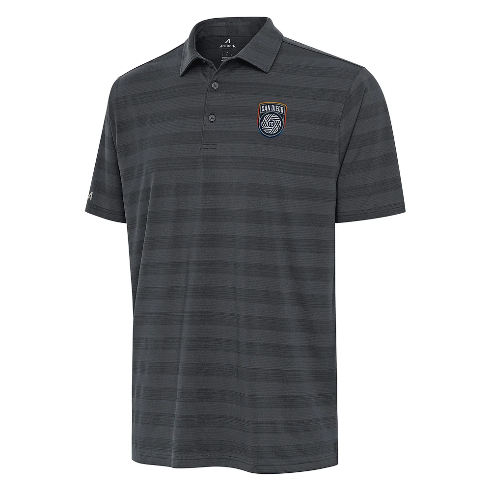 Men's Antigua Charcoal San Diego FC Tunnel Polo
