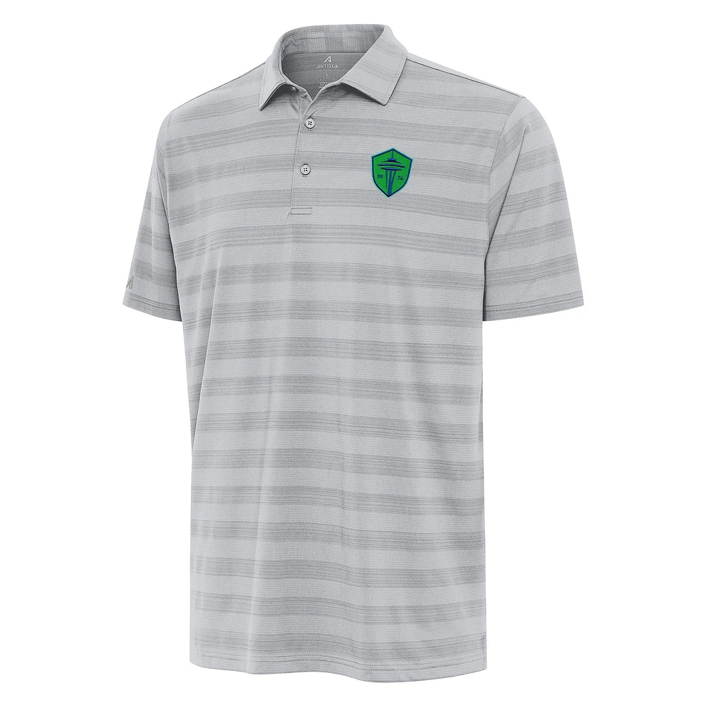 Men's Antigua Gray Seattle Sounders FC Tunnel Polo