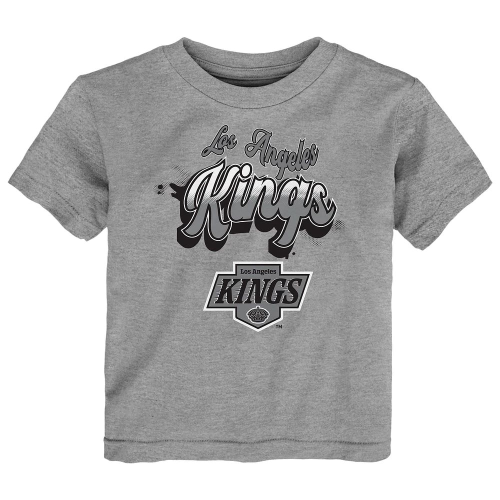 Toddler Heather Gray Los Angeles Kings Bubbly Script T-Shirt