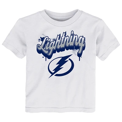 Toddler White Tampa Bay Lightning Bubbly Script T-Shirt