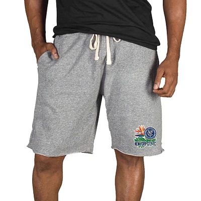 Men's Concepts Sport Gray New York City FC Mainstream Tri-Blend Shorts