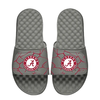 Unisex ISlide Gray Alabama Crimson Tide Shattered Slide Sandals