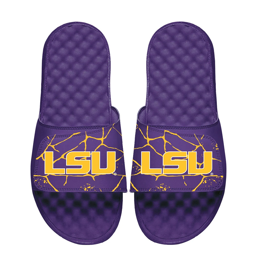 Unisex ISlide Purple LSU Tigers Shattered Slide Sandals