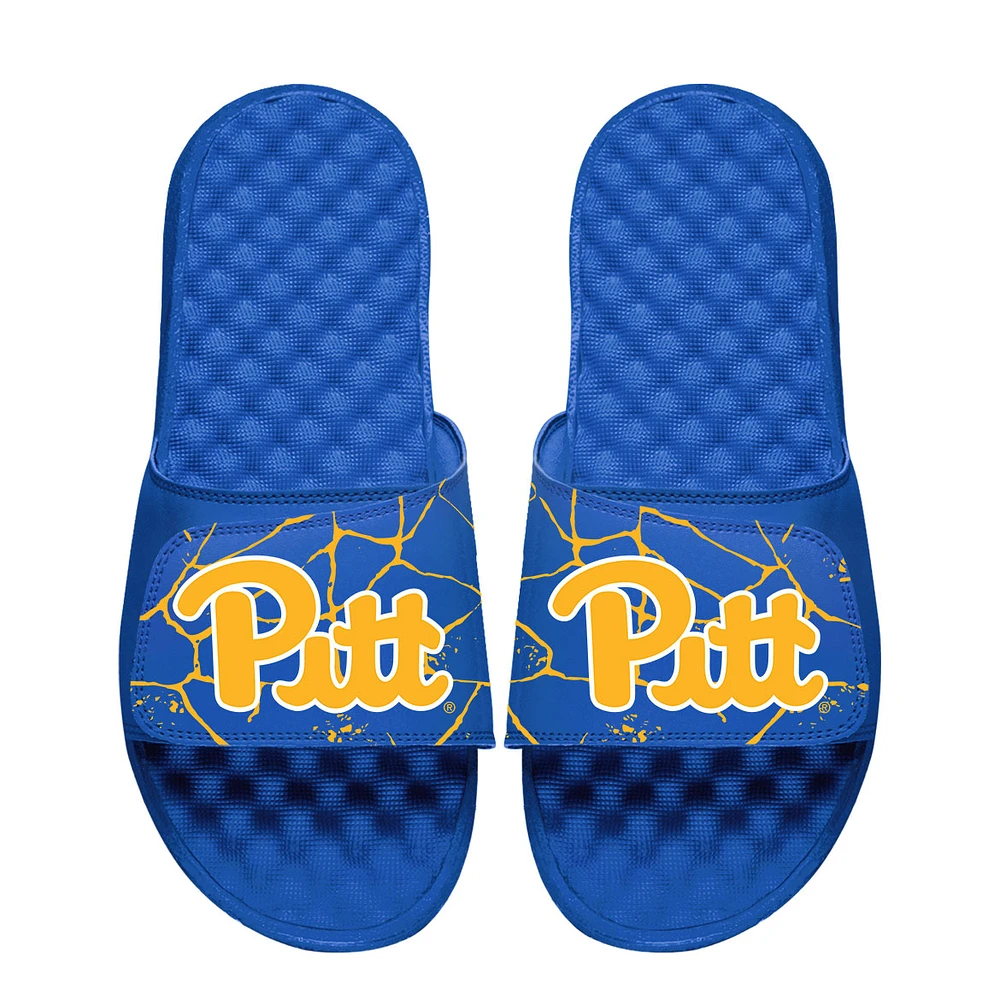 Unisex ISlide Royal Pitt Panthers Shattered Slide Sandals