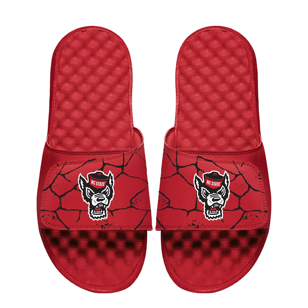 Unisex ISlide Red NC State Wolfpack Shattered Slide Sandals