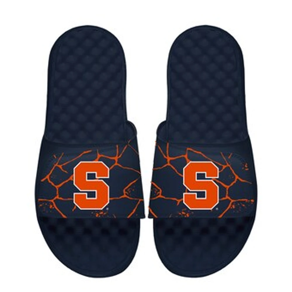 Unisex ISlide Navy Syracuse Orange Shattered Slide Sandals