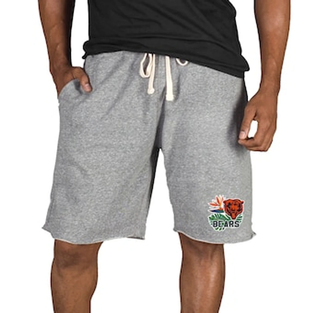 Men's Concepts Sport Gray Chicago Bears Mainstream Tri-Blend Shorts