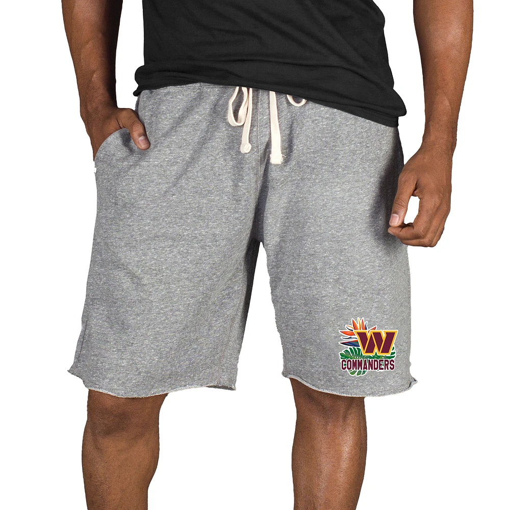 Men's Concepts Sport Gray Washington Commanders Mainstream Tri-Blend Shorts