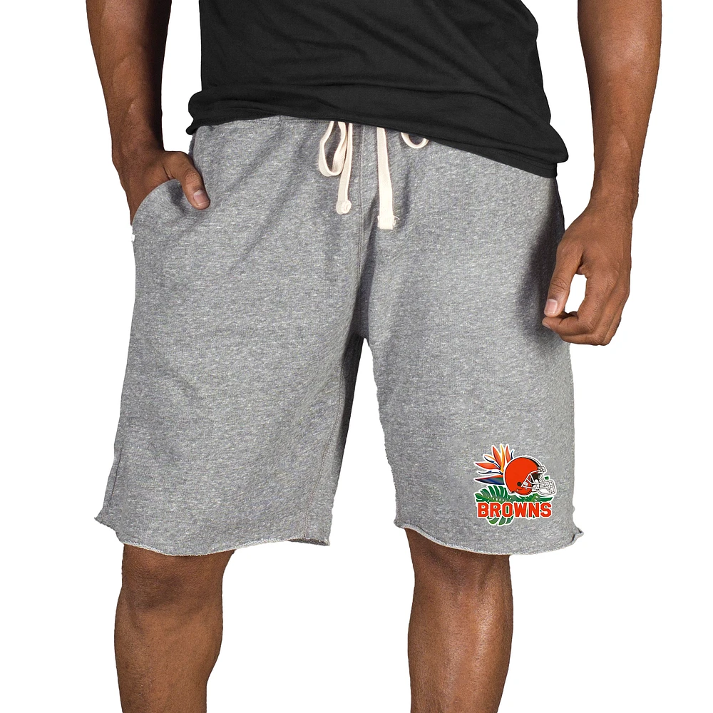 Men's Concepts Sport Gray Cleveland Browns Mainstream Tri-Blend Shorts