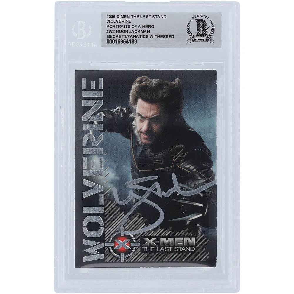 Hugh Jackman X-Men Autographed 2006 The Last Stand #W2 Beckett Fanatics Witnessed Authenticated Card
