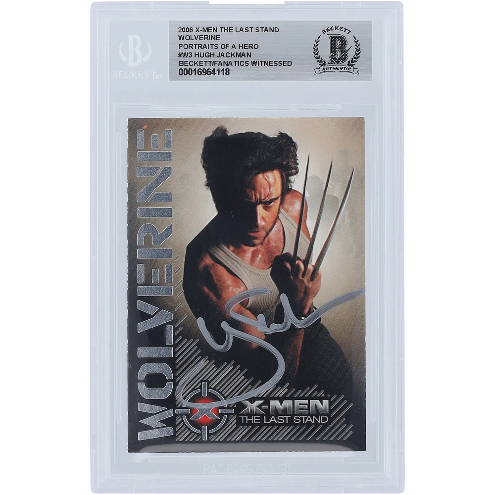 Hugh Jackman X-Men Autographed 2006 The Last Stand #W3 Beckett Fanatics Witnessed Authenticated Card