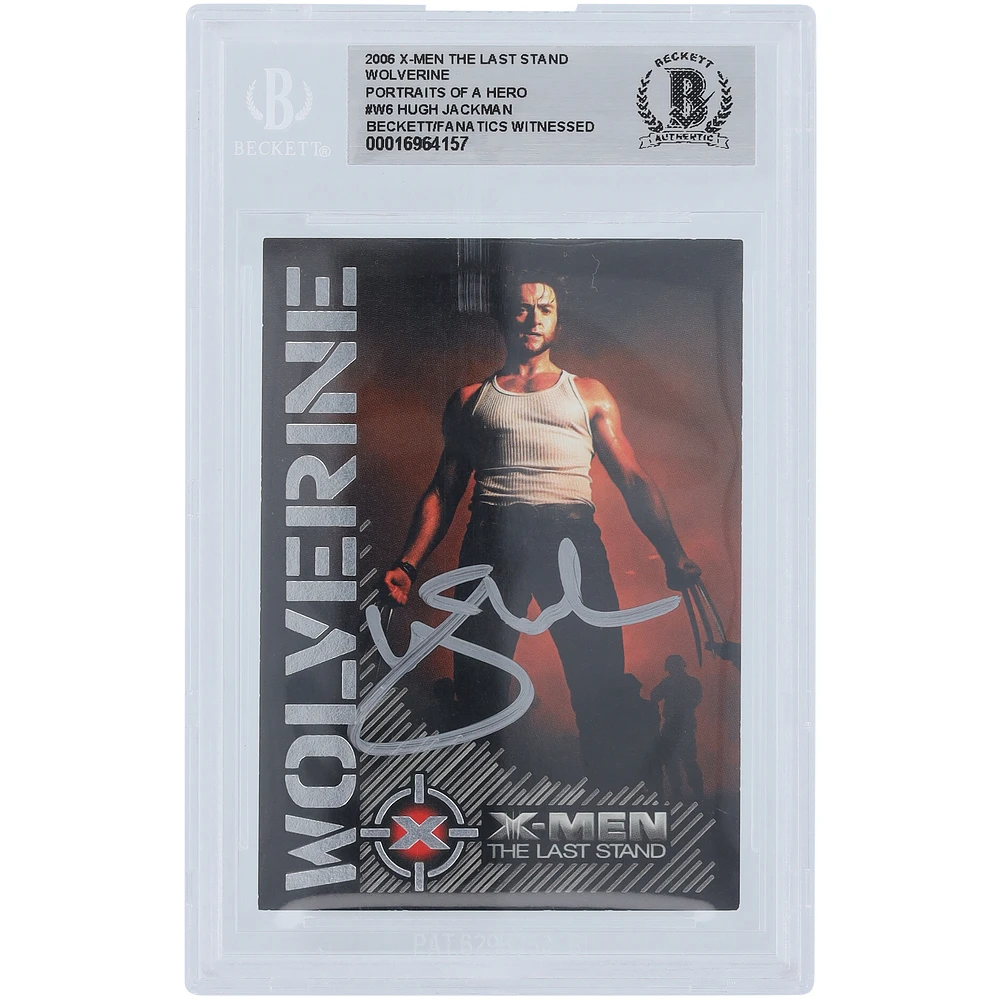 Hugh Jackman X-Men Autographed 2006 The Last Stand #W6 Beckett Fanatics Witnessed Authenticated Card