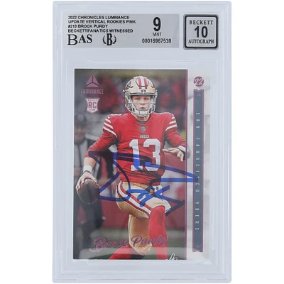 Brock Purdy San Francisco 49ers Autographed 2022 Panini Luminance #213 Beckett Fanatics Witnessed Authenticated / Rookie Card