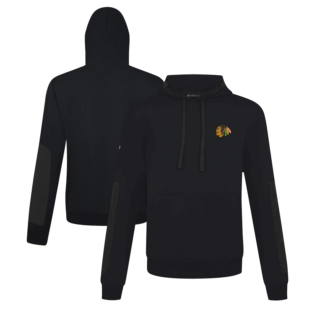 Men's Levelwear Black Chicago Blackhawks Bombay Pullover Hoodie