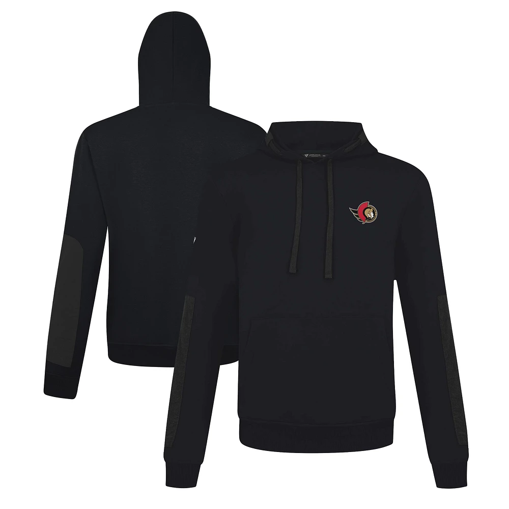 Men's Levelwear Black Ottawa Senators Bombay Pullover Hoodie