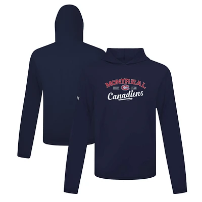 Men's Levelwear Navy Montreal Canadiens Anthem Ice Wall Pullover Hoodie