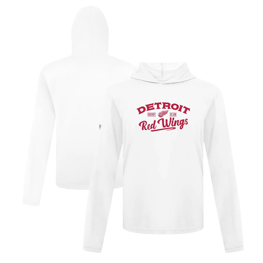Men's Levelwear White Detroit Red Wings Anthem Ice Wall Pullover Hoodie
