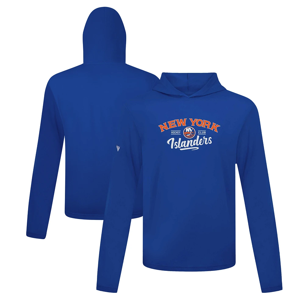 Men's Levelwear Royal New York Islanders Anthem Ice Wall Pullover Hoodie