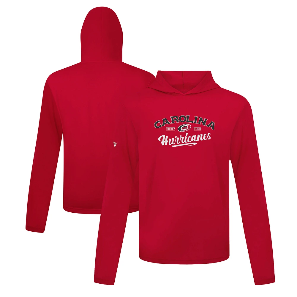 Men's Levelwear Red Carolina Hurricanes Anthem Ice Wall Pullover Hoodie