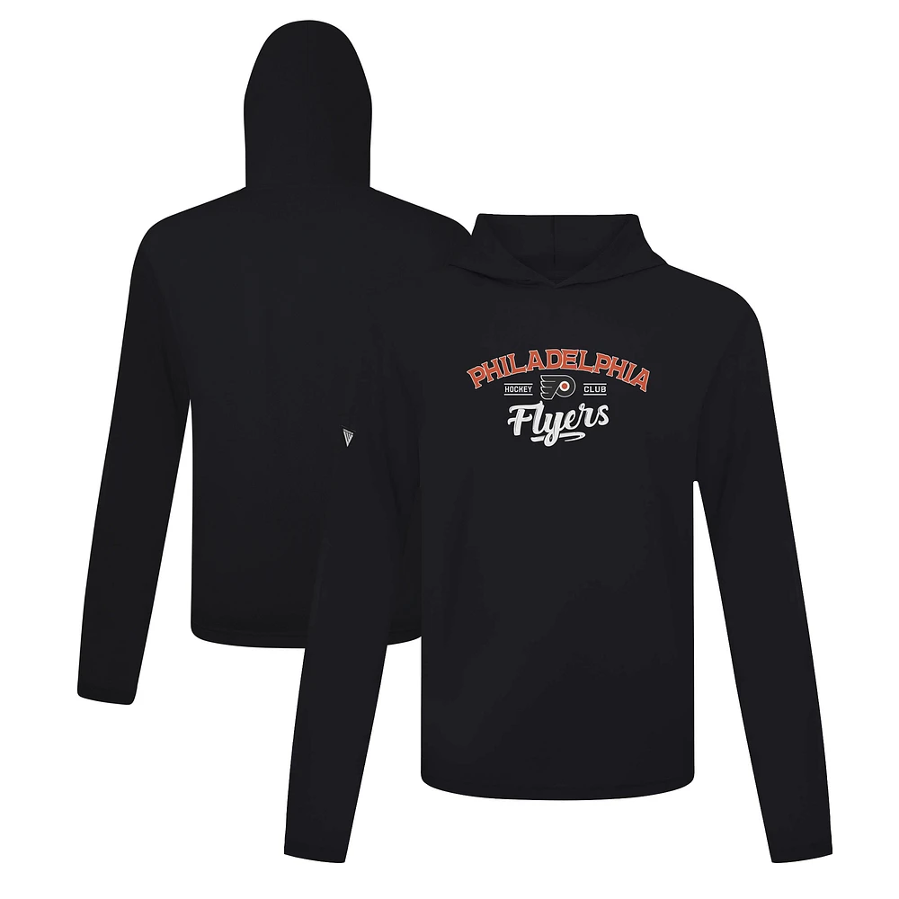 Men's Levelwear Black Philadelphia Flyers Anthem Ice Wall Pullover Hoodie